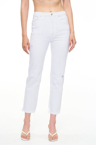 Charlie High Rise Classic Straight Ankle - Blanca Vintage