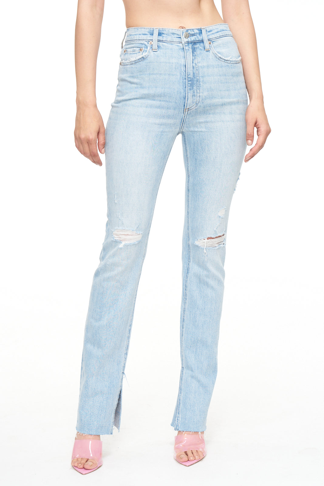 Colleen High Rise Slim Boot - Bay Distressed
