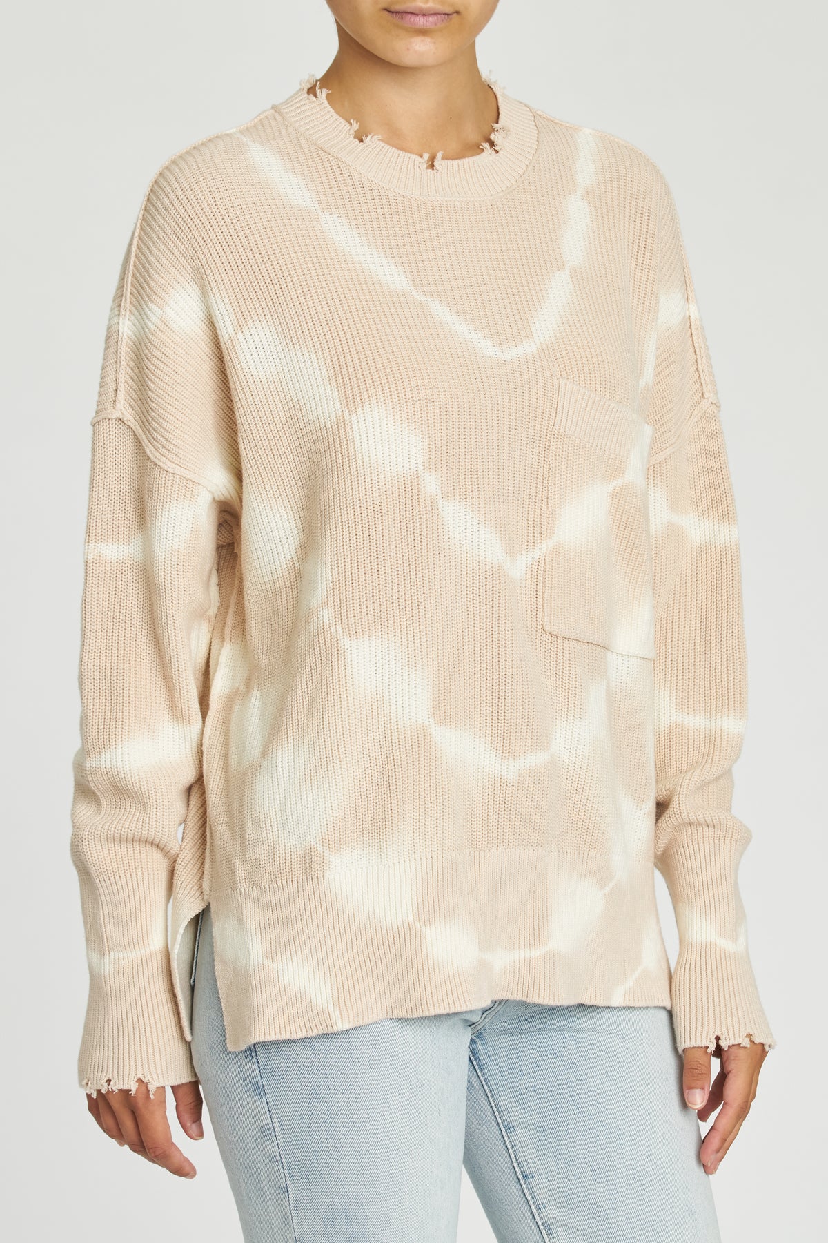 Darya Oversized Crewneck Pullover - Mystic Dove