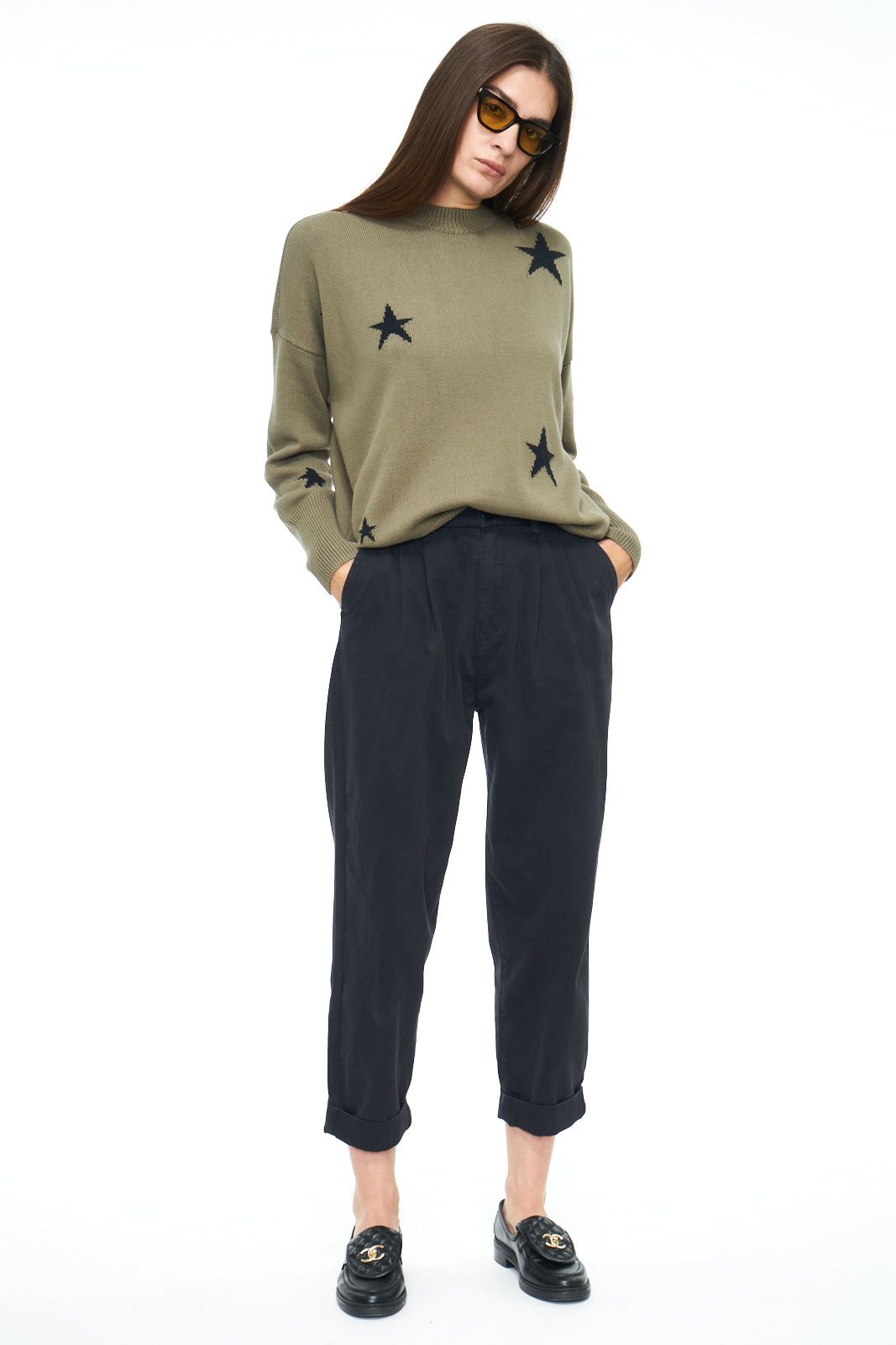 Kellin Pleated Trouser - Fade to Black