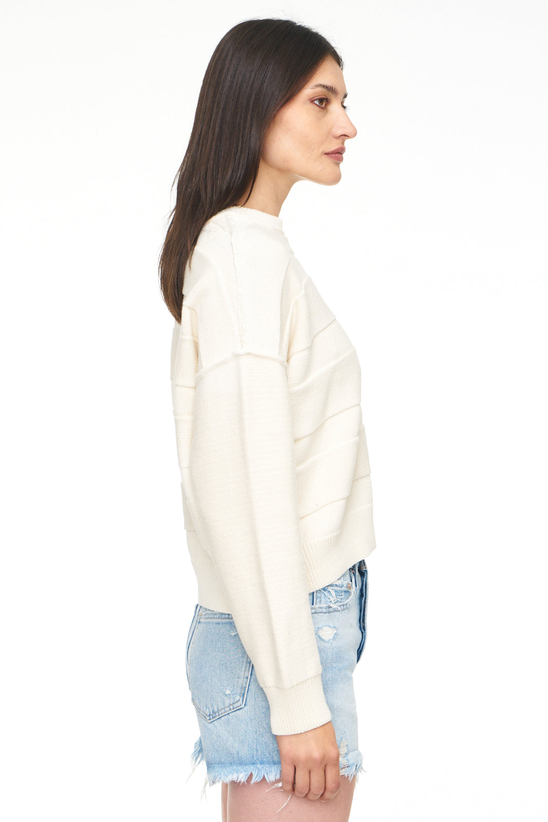 Eva Crew Neck Sweater - Shaved Ice