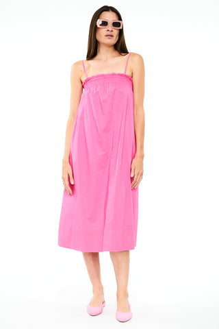 Farrah Ruffle Top Dress - Bright Pink