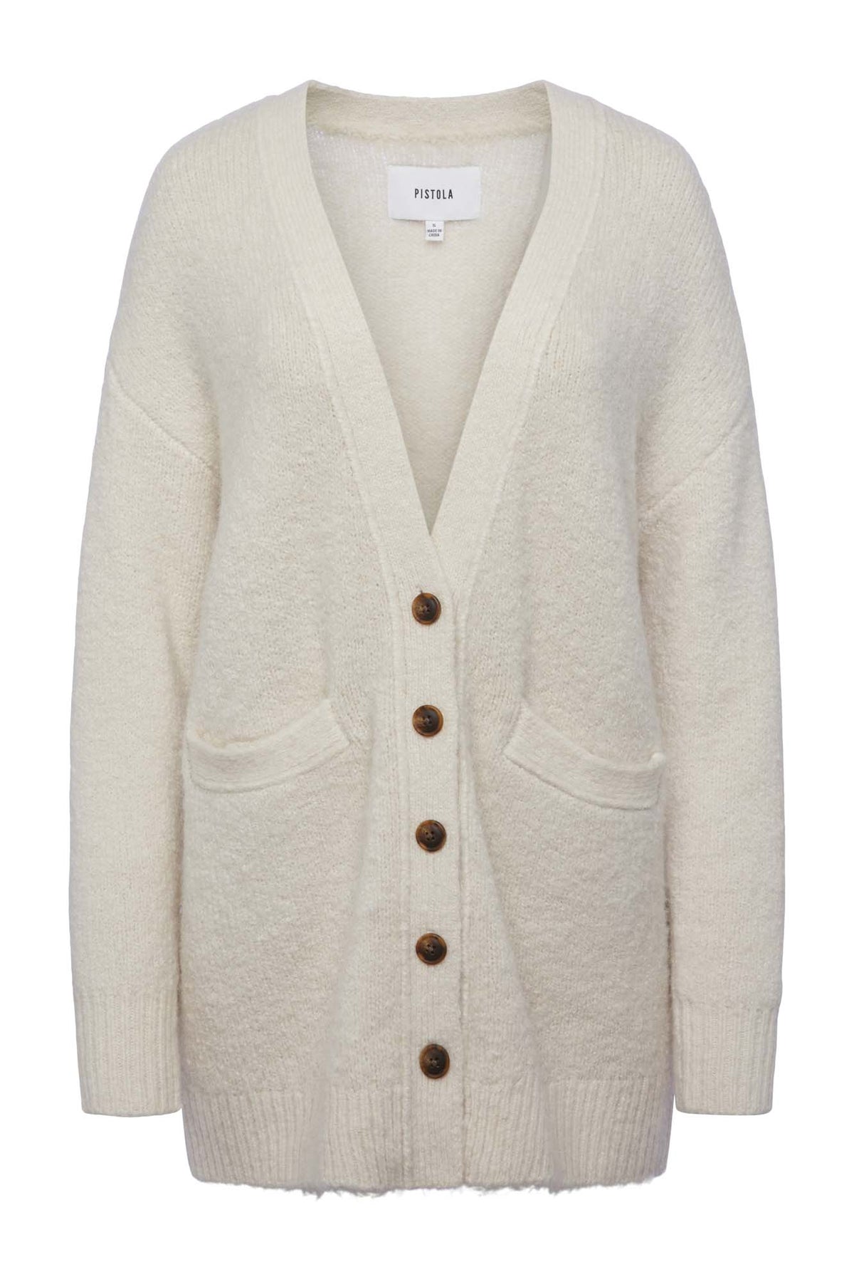 Grant Mid Length Cardigan - Ecru