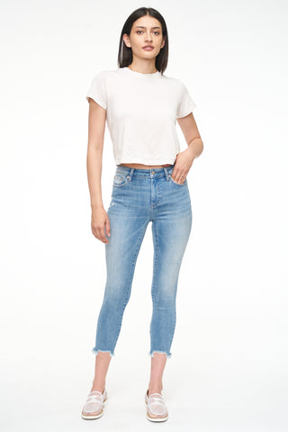 Audrey Mid Rise Skinny Crop - Tropics Vintage