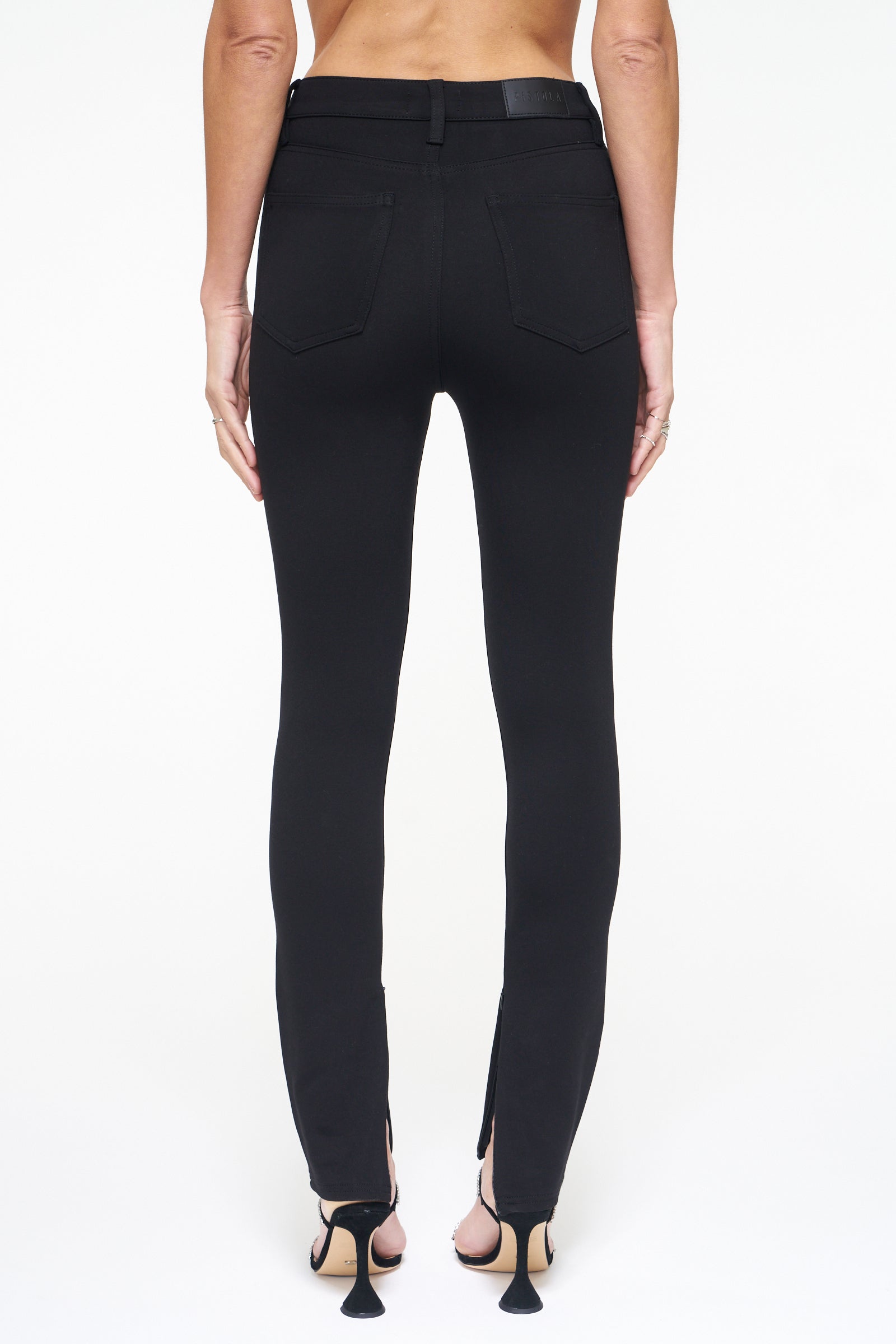 Kendall High Rise Skinny Scuba w/ Zippers - Night Out