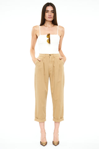 Kellin Pleated Trouser - Khaki