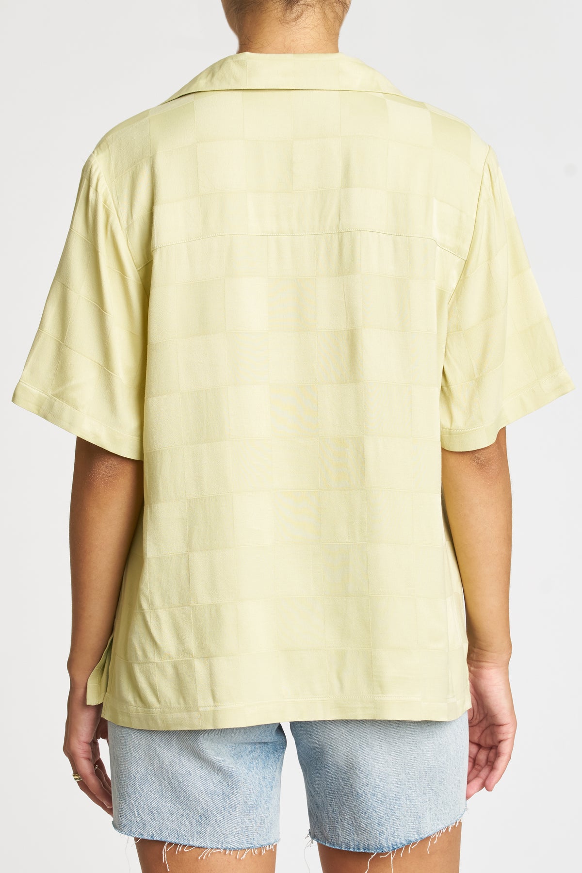 Lucy Pajama Shirt - Citron Grid