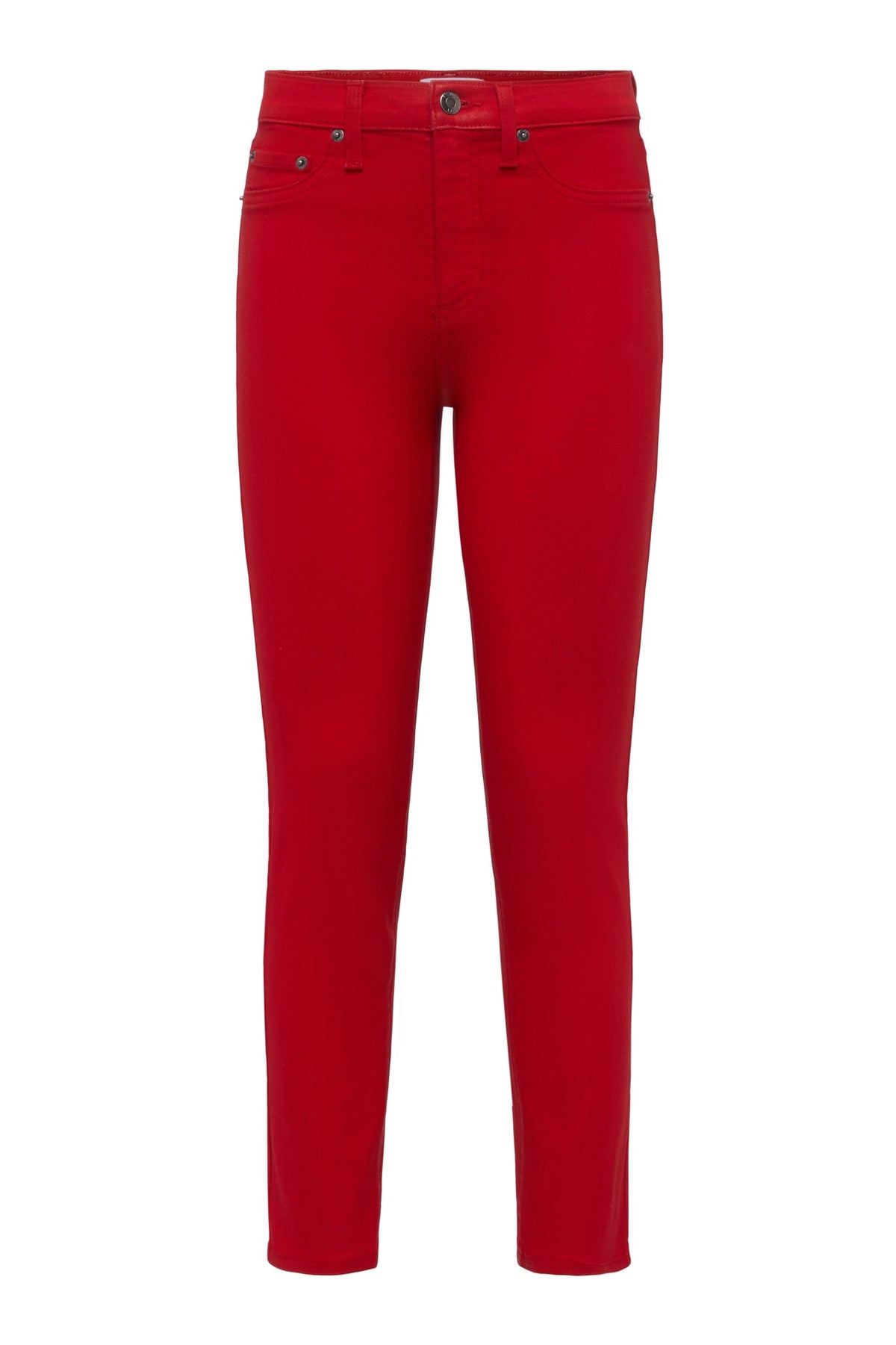 Monroe Crop High Rise Cigarette Crop - Coated Rouge