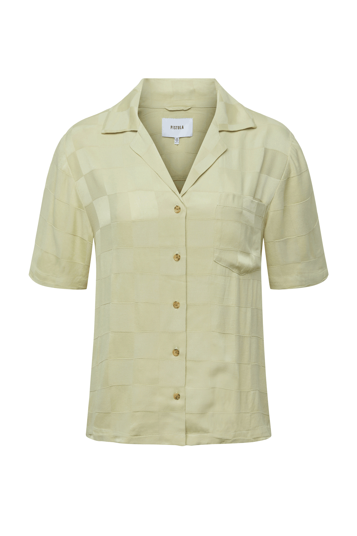 Lucy Pajama Shirt - Citron Grid