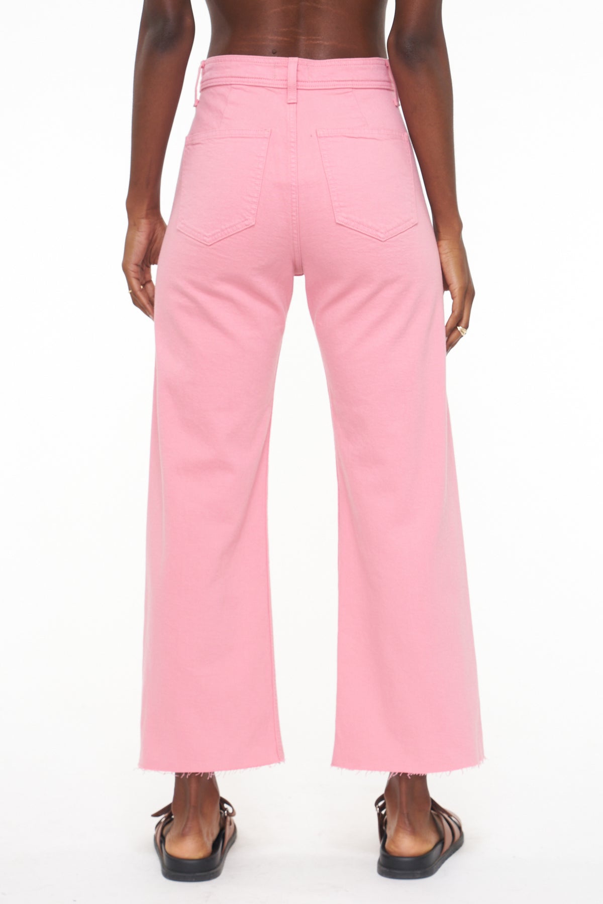 Penny High Rise Wide Leg Crop - Flamingo