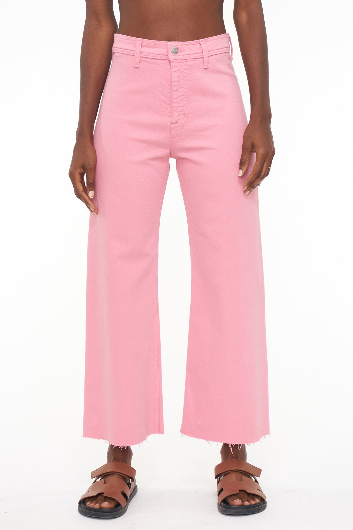 Penny High Rise Wide Leg Crop - Flamingo