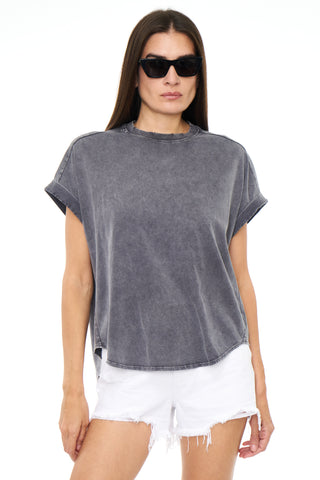 Porter Oversized Tunic Tee - Vintage Black