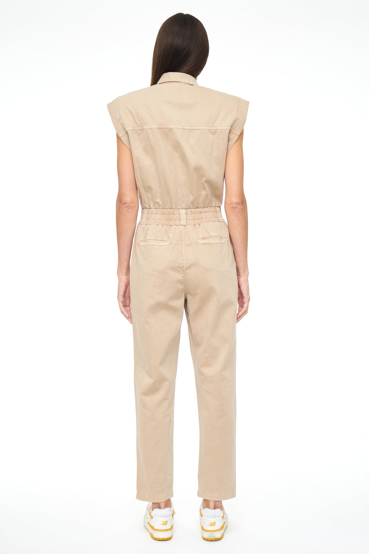 Rosie Shoulder Pad Jumpsuit - Sesame