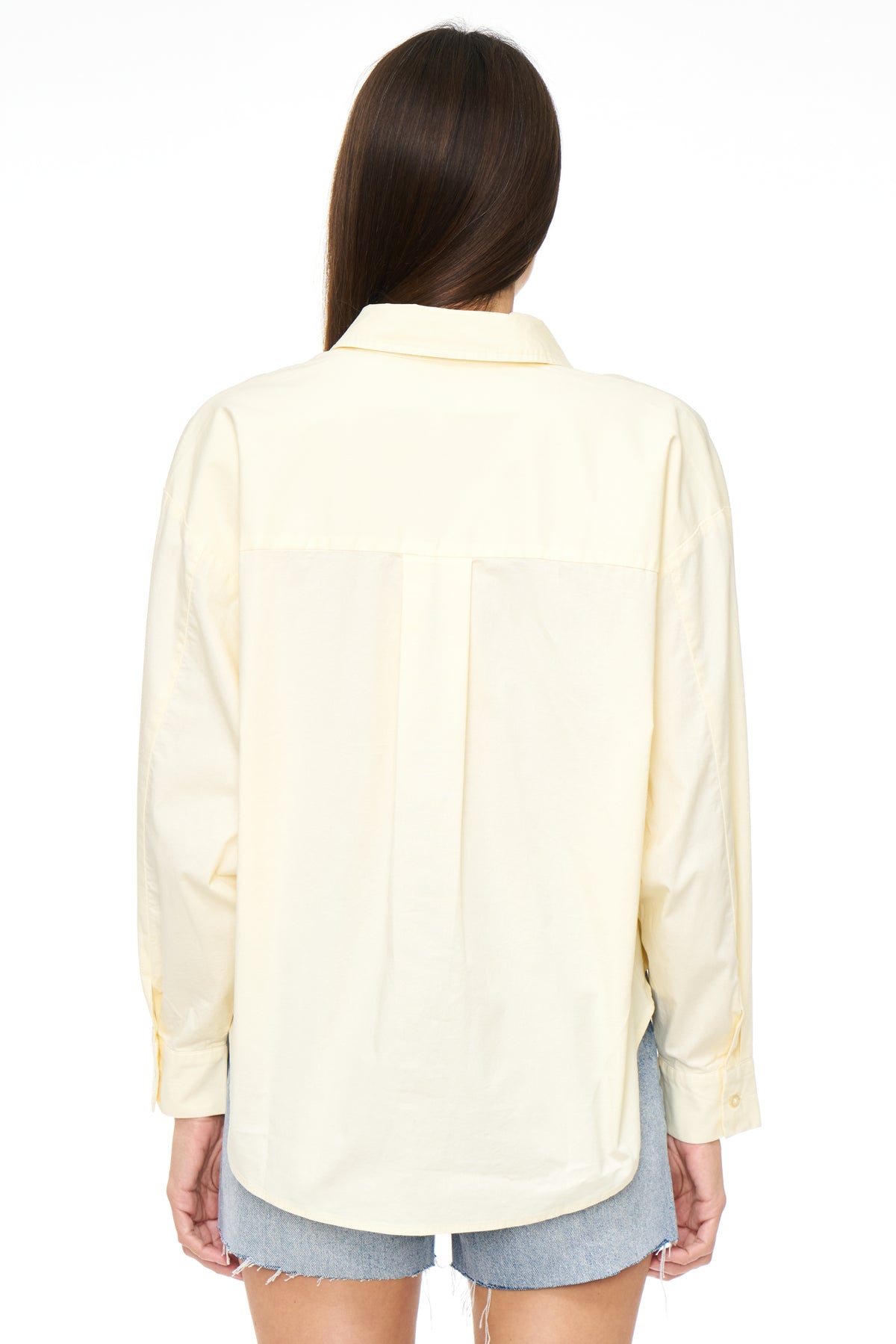 Sloane Long Sleeve Oversized Button Down Shirt - Butter Yellow