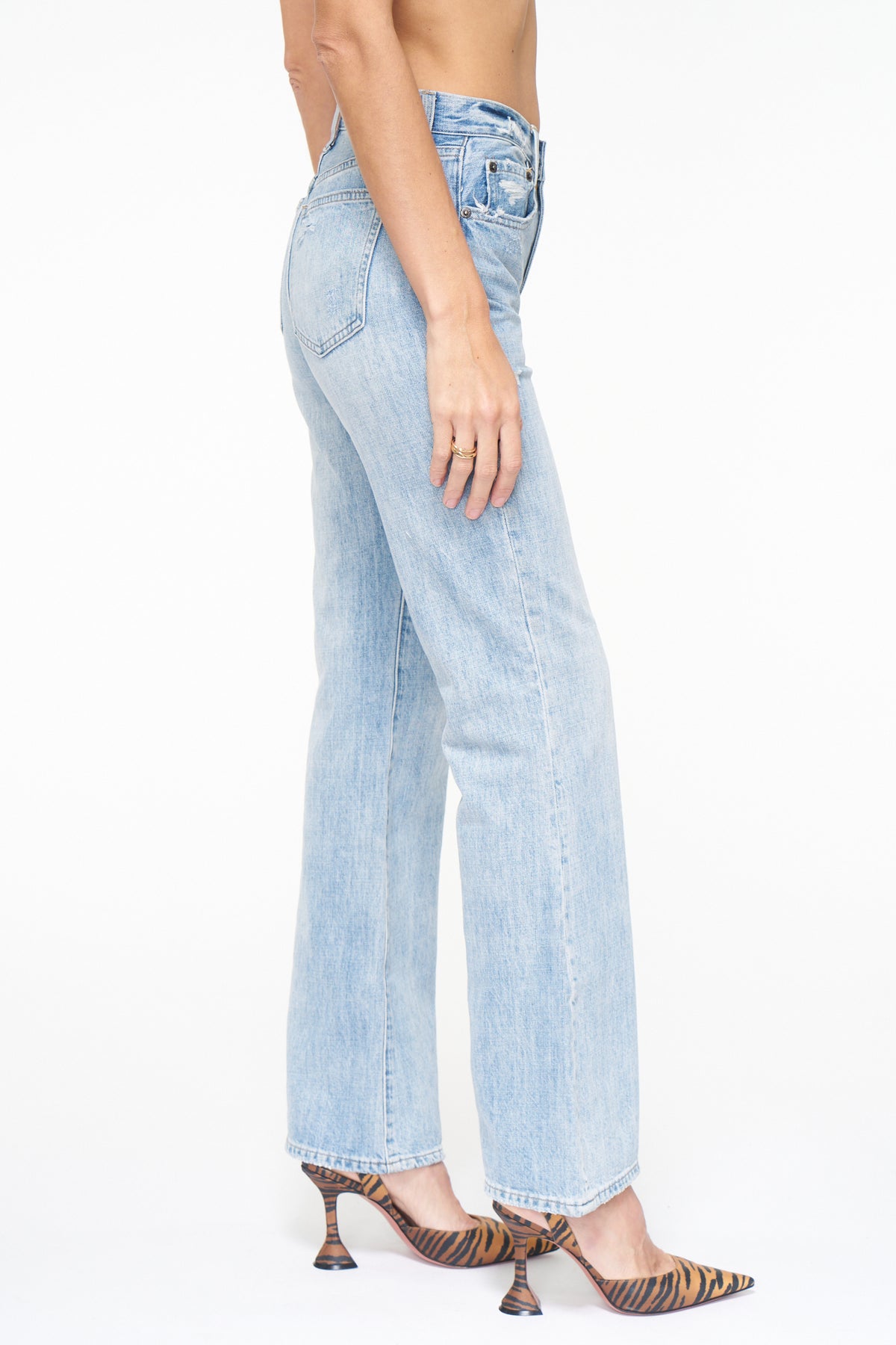 Stevie High Rise Relaxed Flare - Ruthless