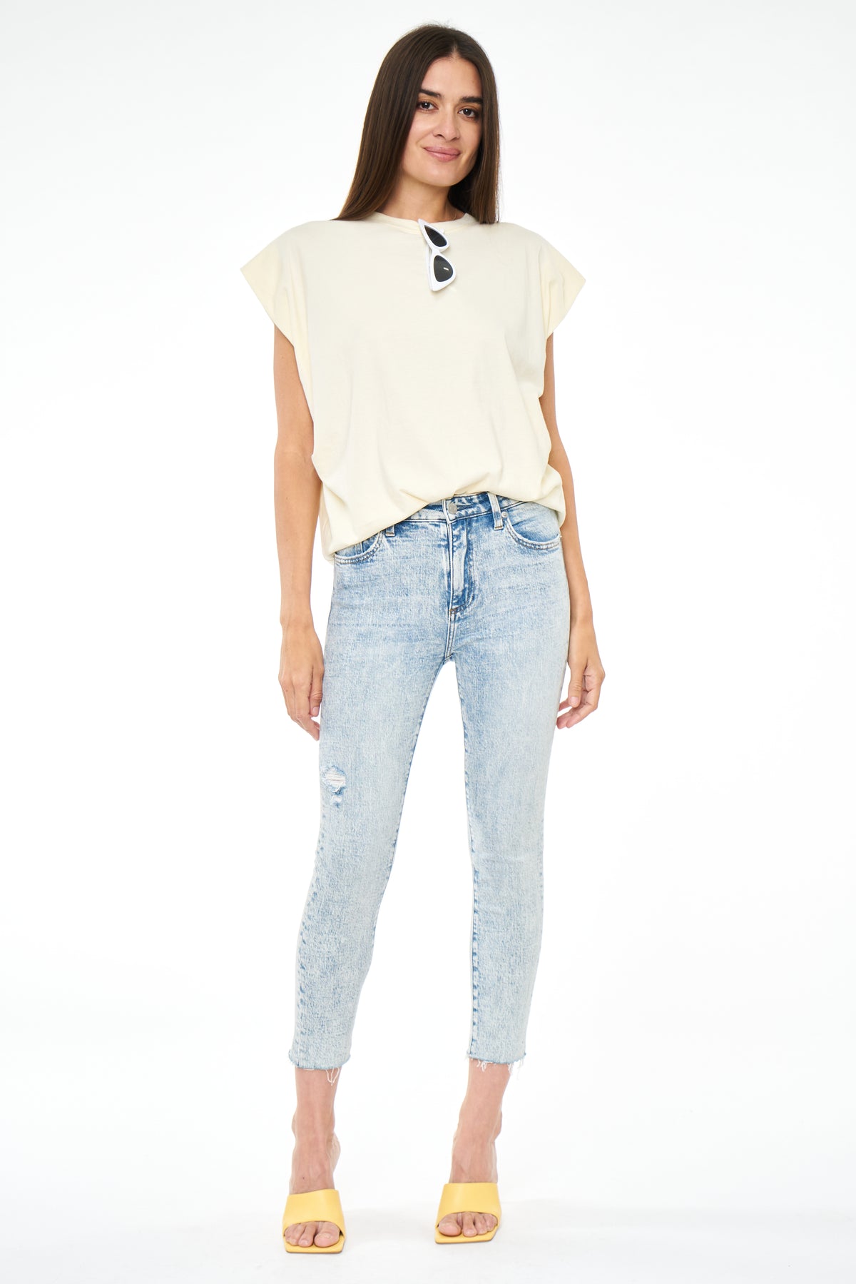 Trina Muscle Tee - Butter Yellow