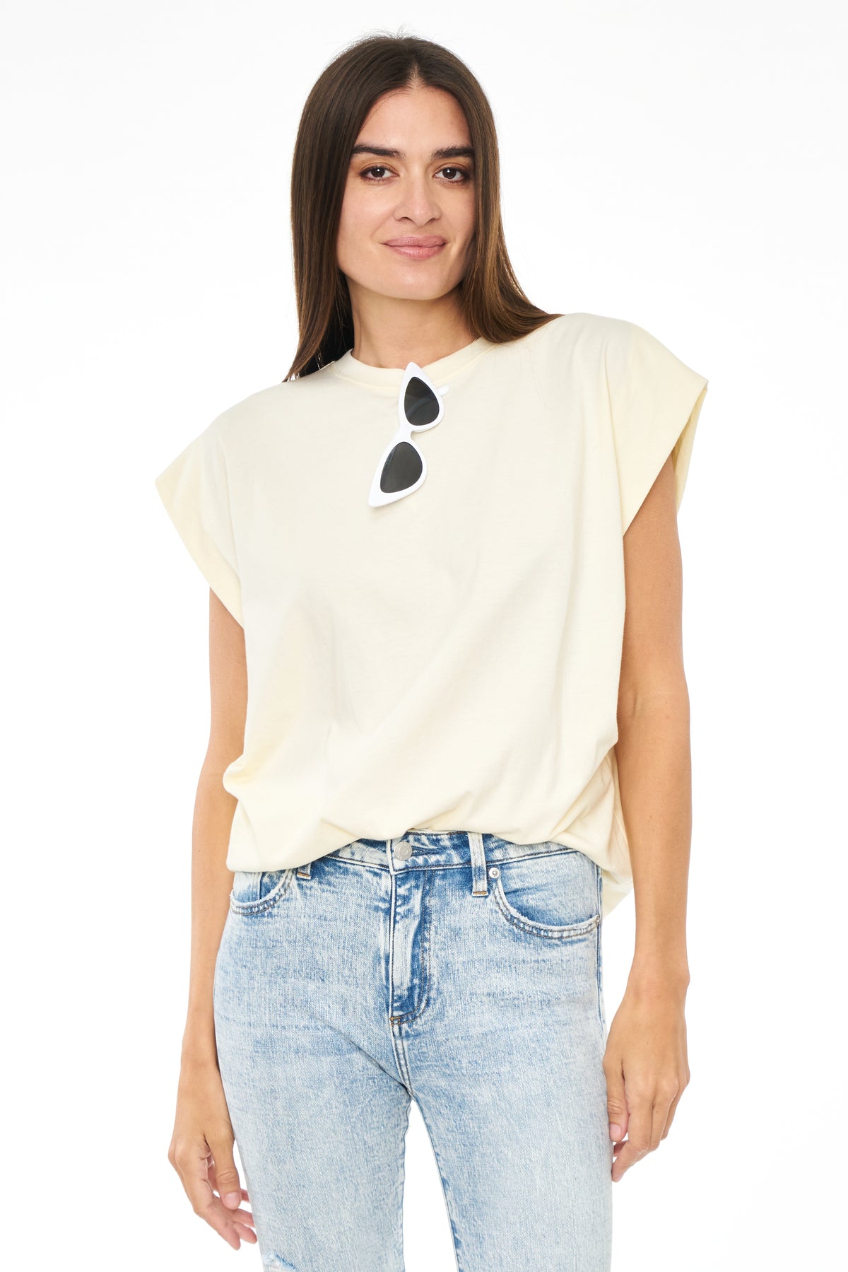 Trina Muscle Tee - Butter Yellow