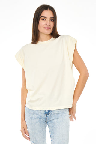 Trina Muscle Tee - Butter Yellow