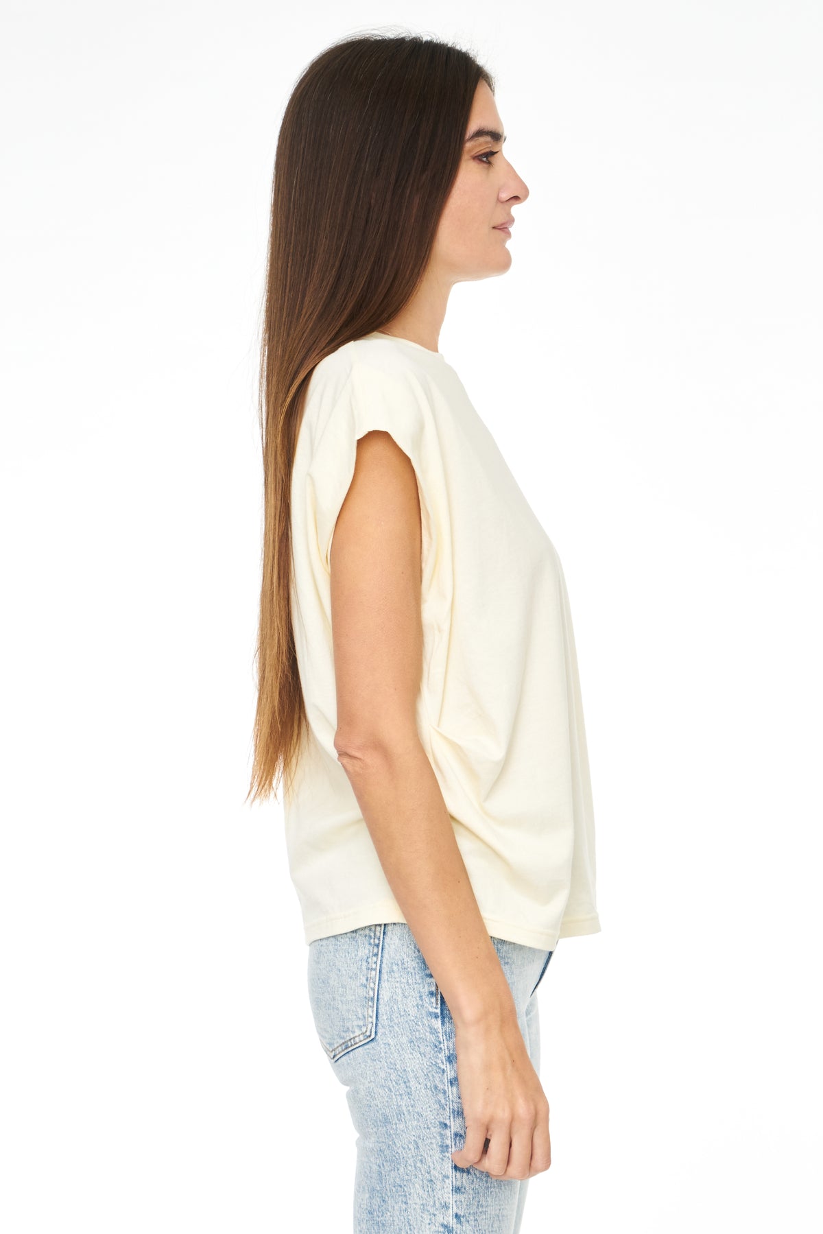 Trina Muscle Tee - Butter Yellow