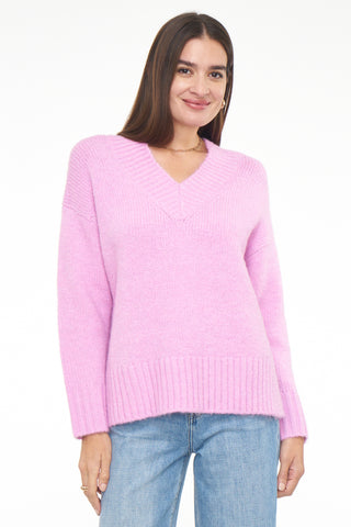Vania V-Neck Sweater - Rose