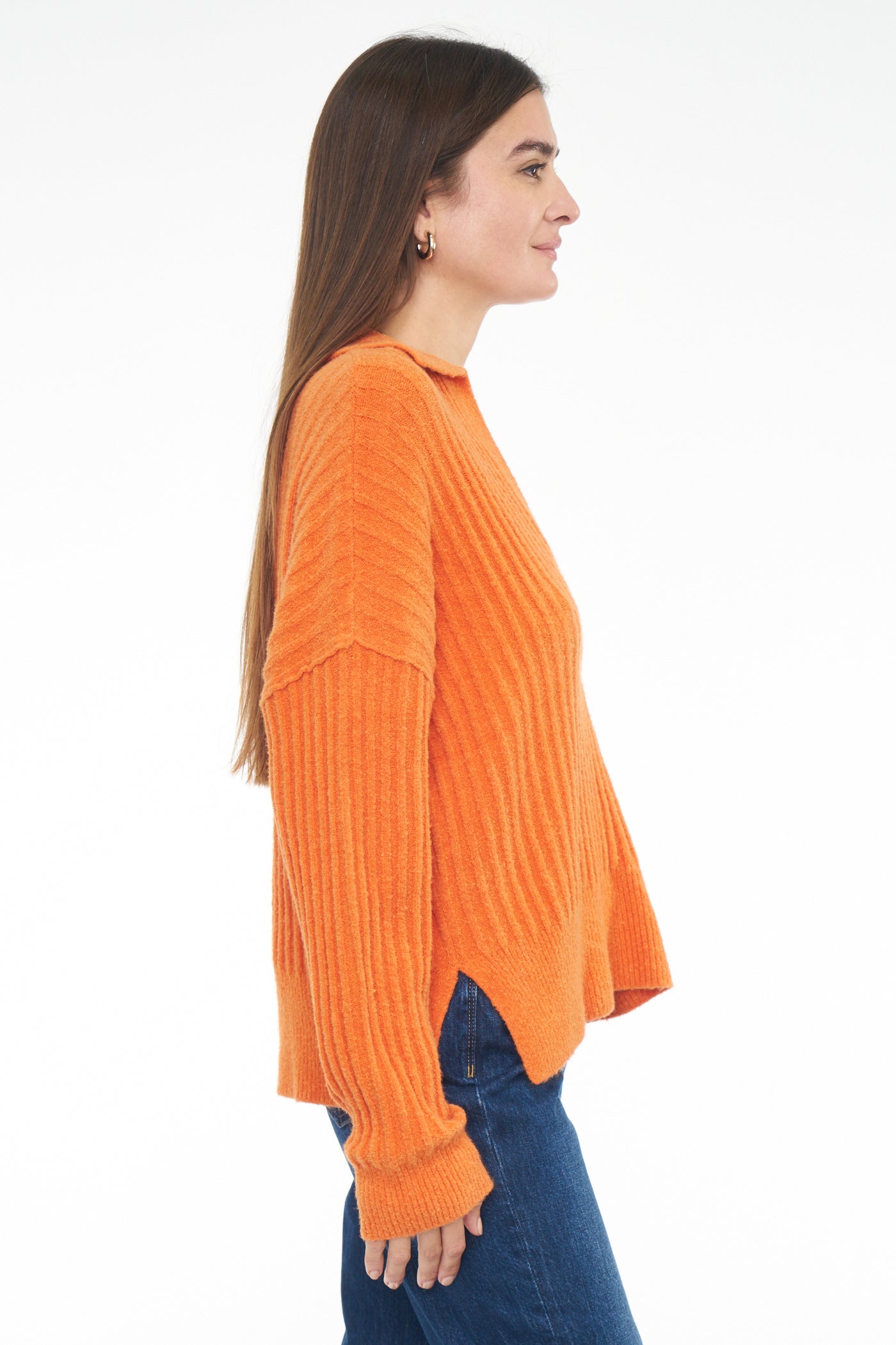 Burnt orange polo sweater Clearance