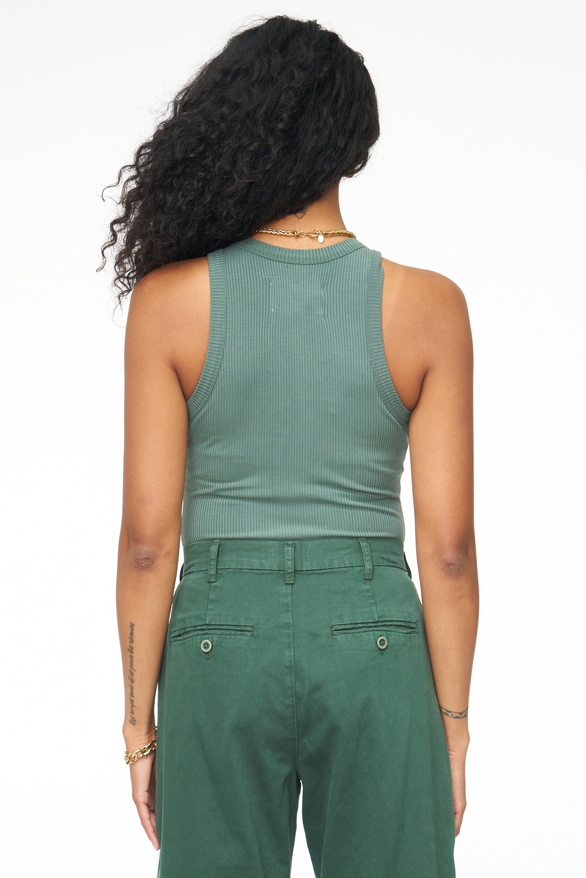 Blake Sleeveless Crew Neck Thong Bodysuit - Ivy