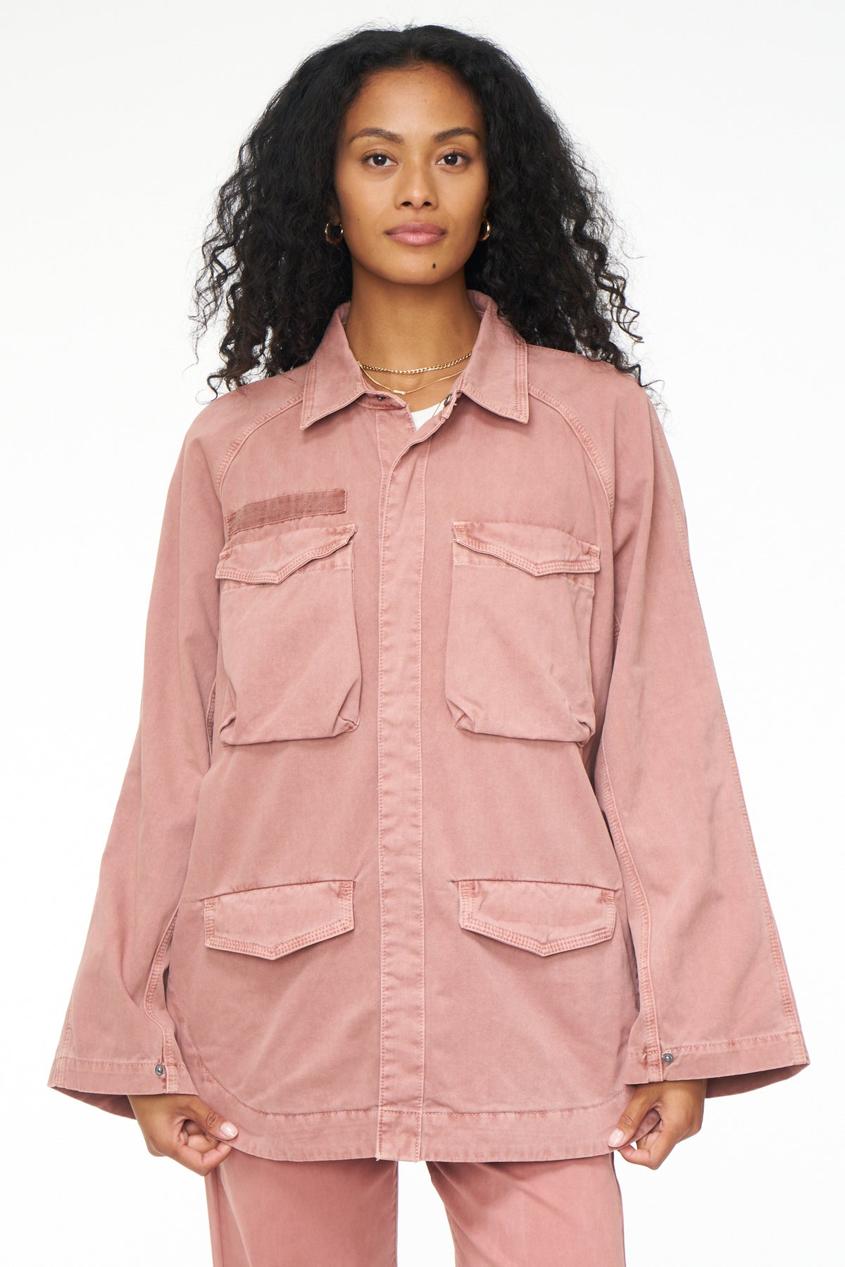 Briana Oversized Utility Jacket - Clay