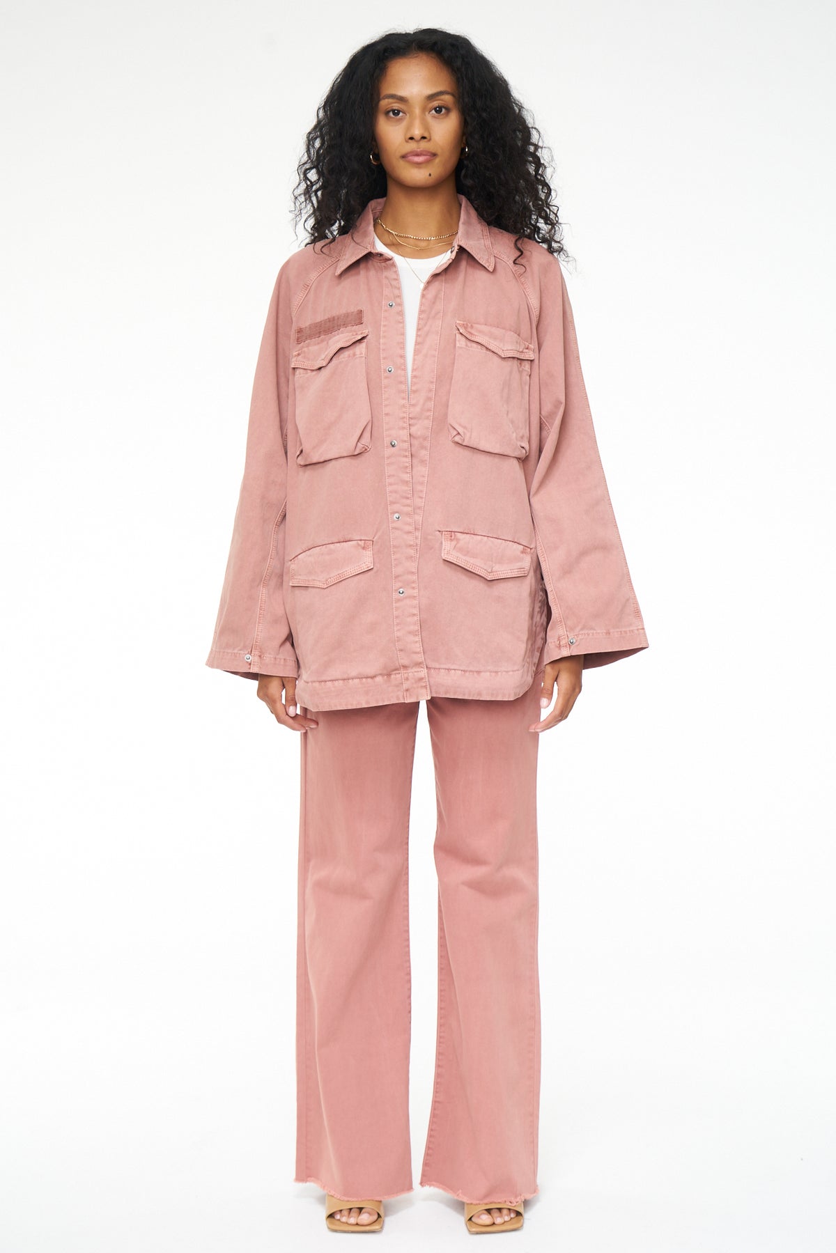 Briana Oversized Utility Jacket - Clay
