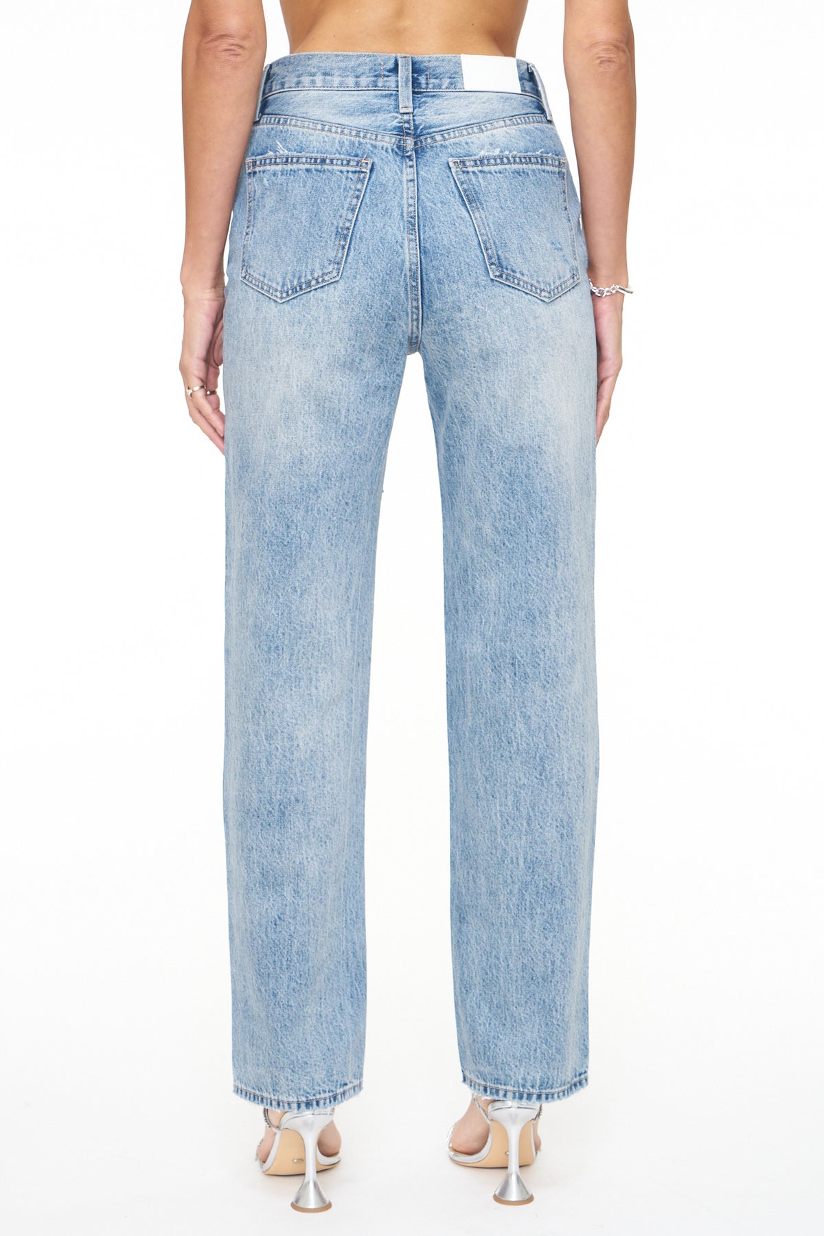 Cassie Super High Rise Straight Leg - City Lights Distressed