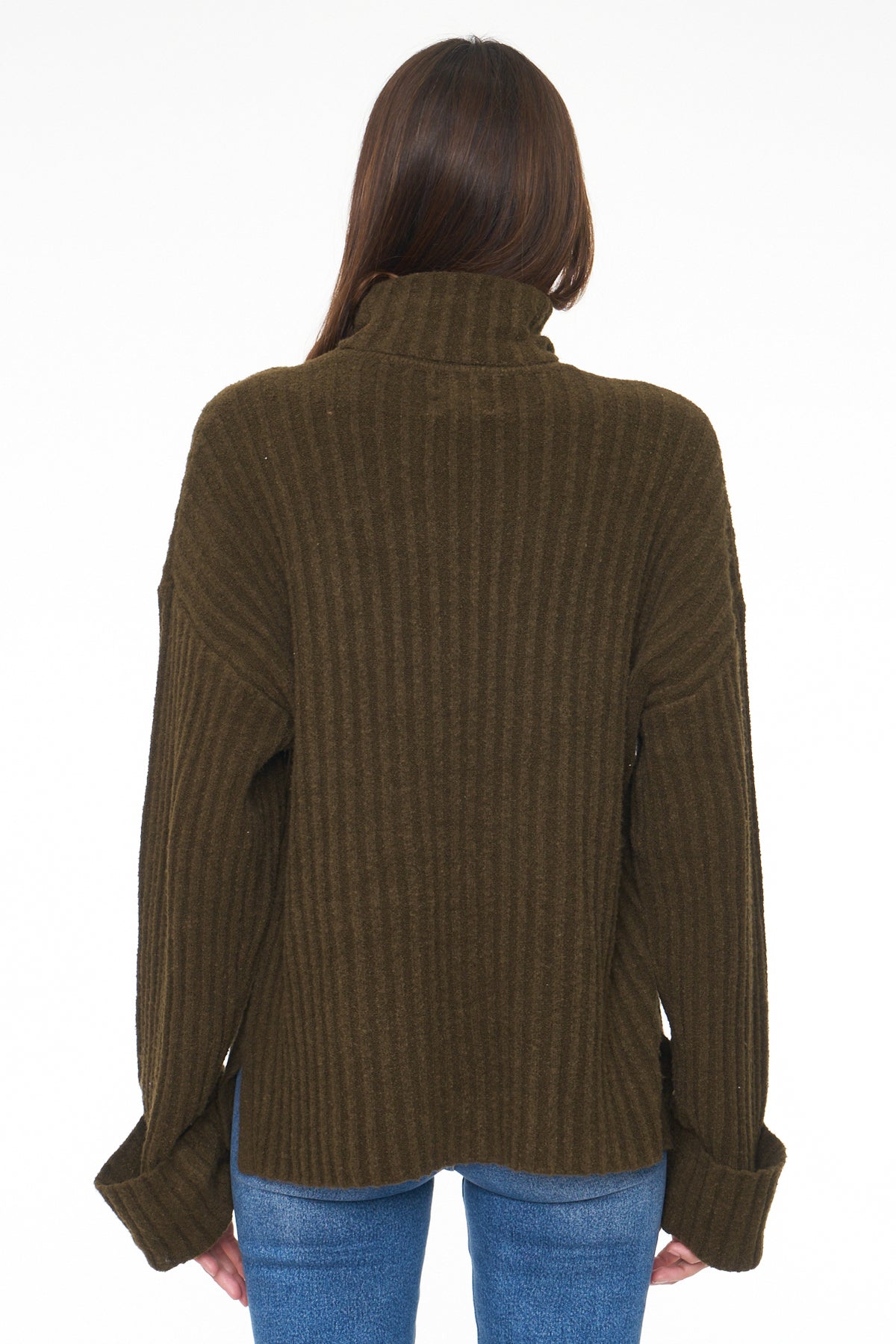 Dallas Relaxed Turtle Neck Sweater - Moss