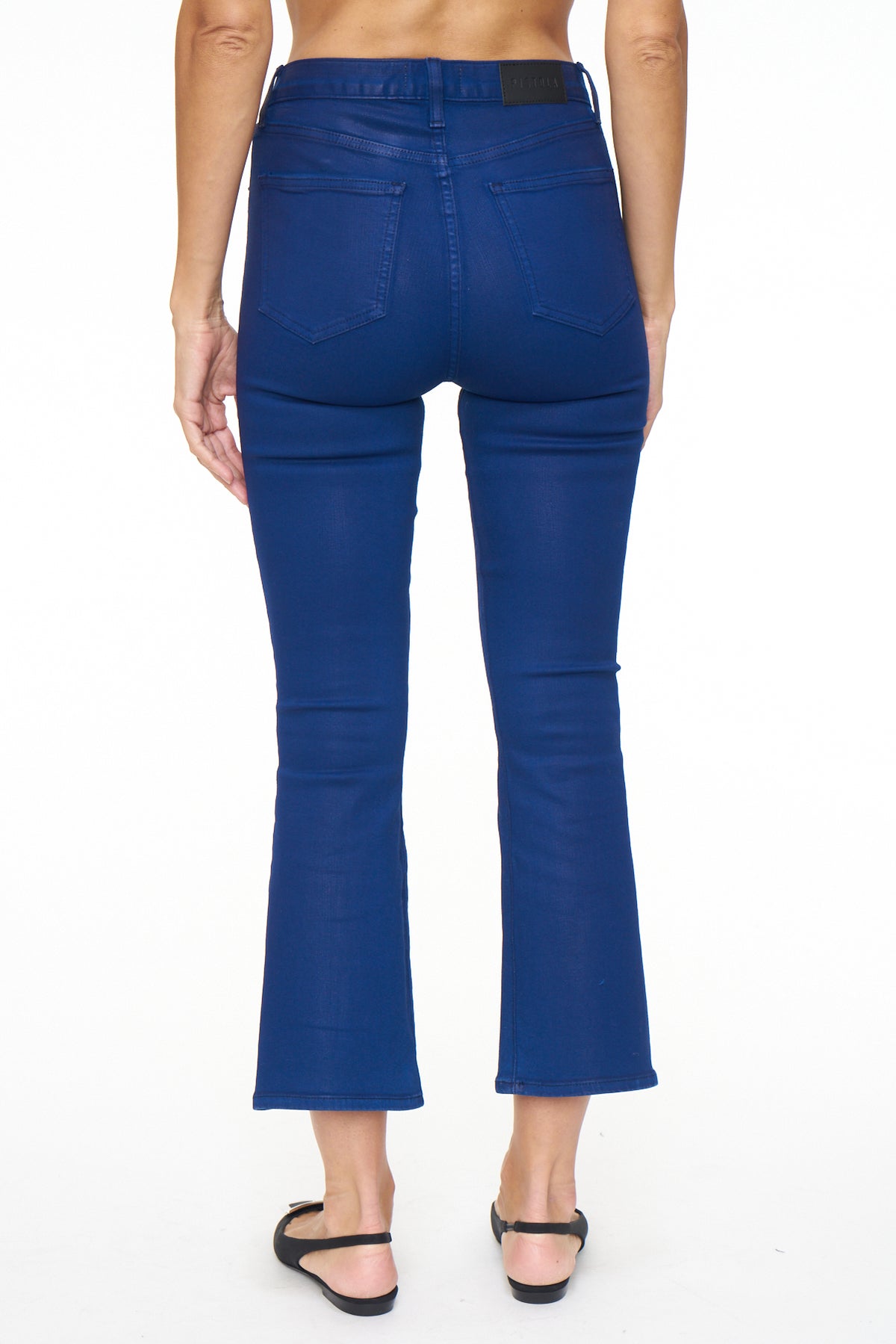 Lennon High Rise Crop Boot - Coated Sapphire