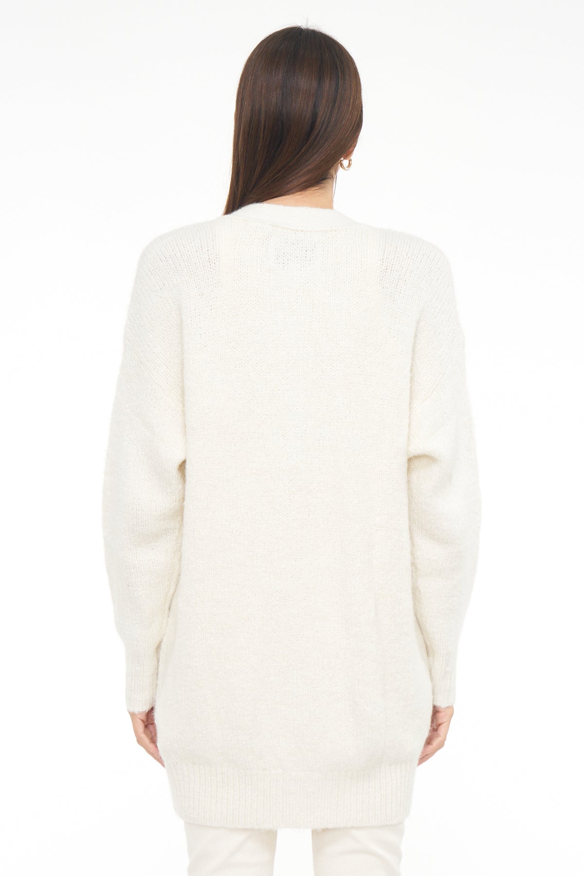 Grant Mid Length Cardigan - Ecru