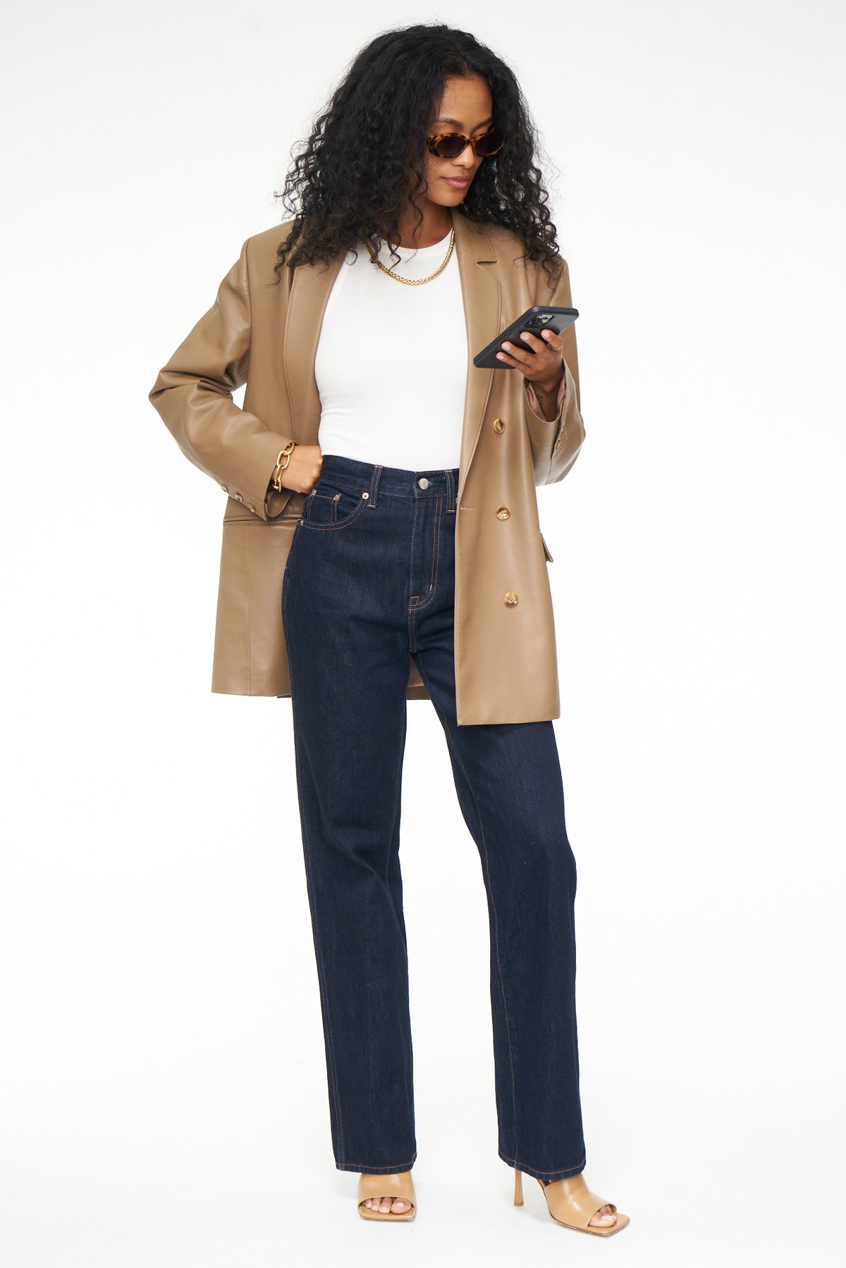 Roman Oversized Blazer - Taupe