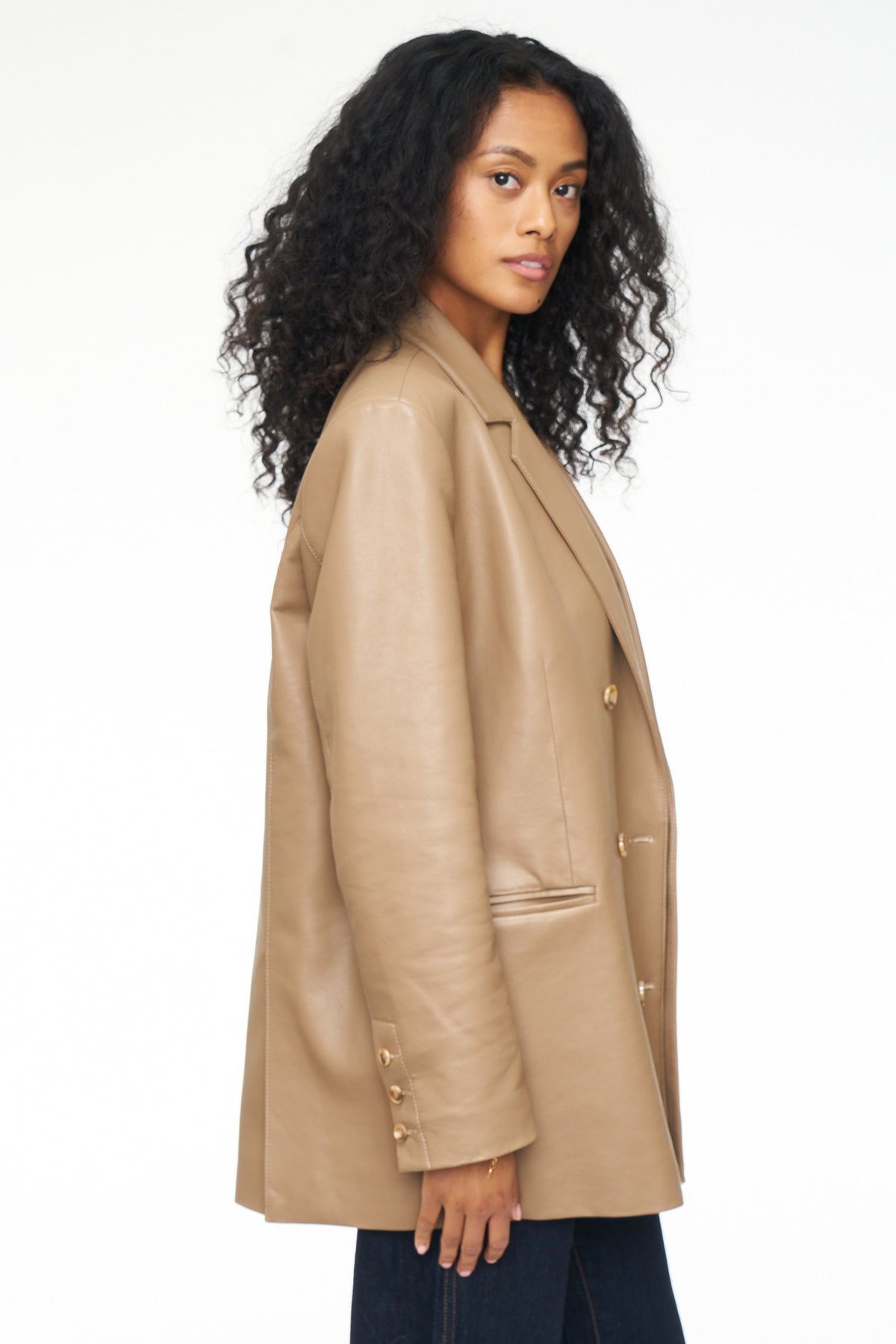 Roman Oversized Blazer - Taupe