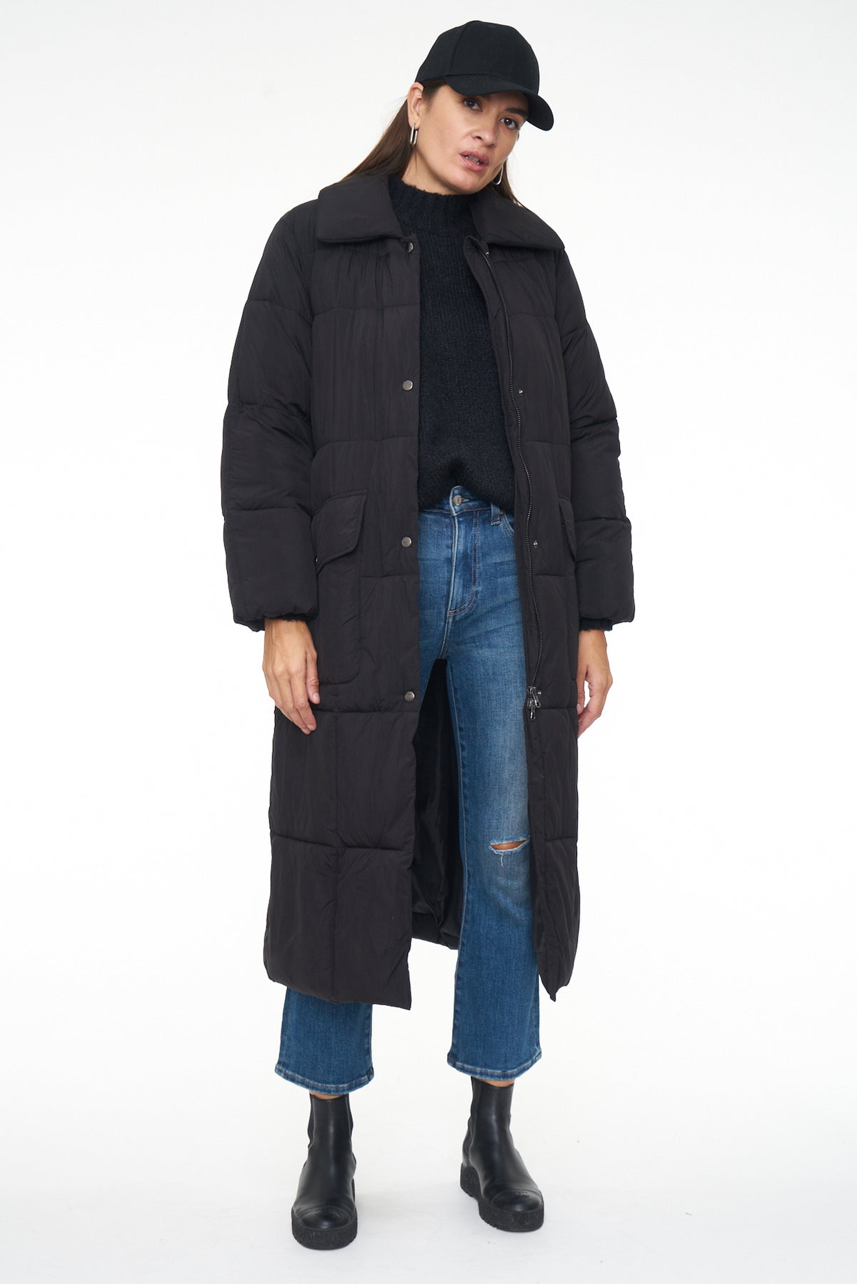 Shayne Long Puffer Coat - Noir