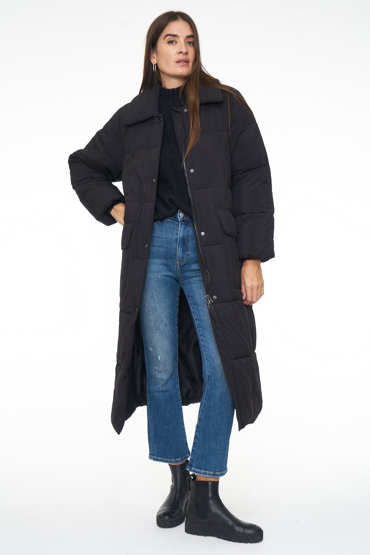 Denim discount bubble coat